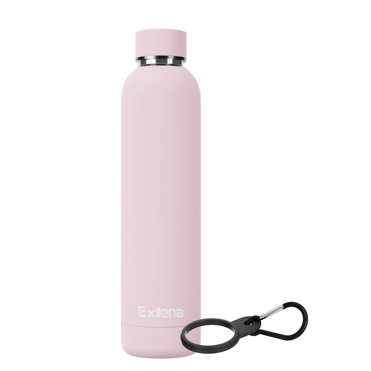 Exllena Small Water Bottle 12oz with Clip, Double Wall Stainless Steel Vacuum Small Insulated Water Bottle Keeps Drinks Cold 24 Hrs/Hot 12 Hrs for Kids Handbag School BPA Free (Mint)