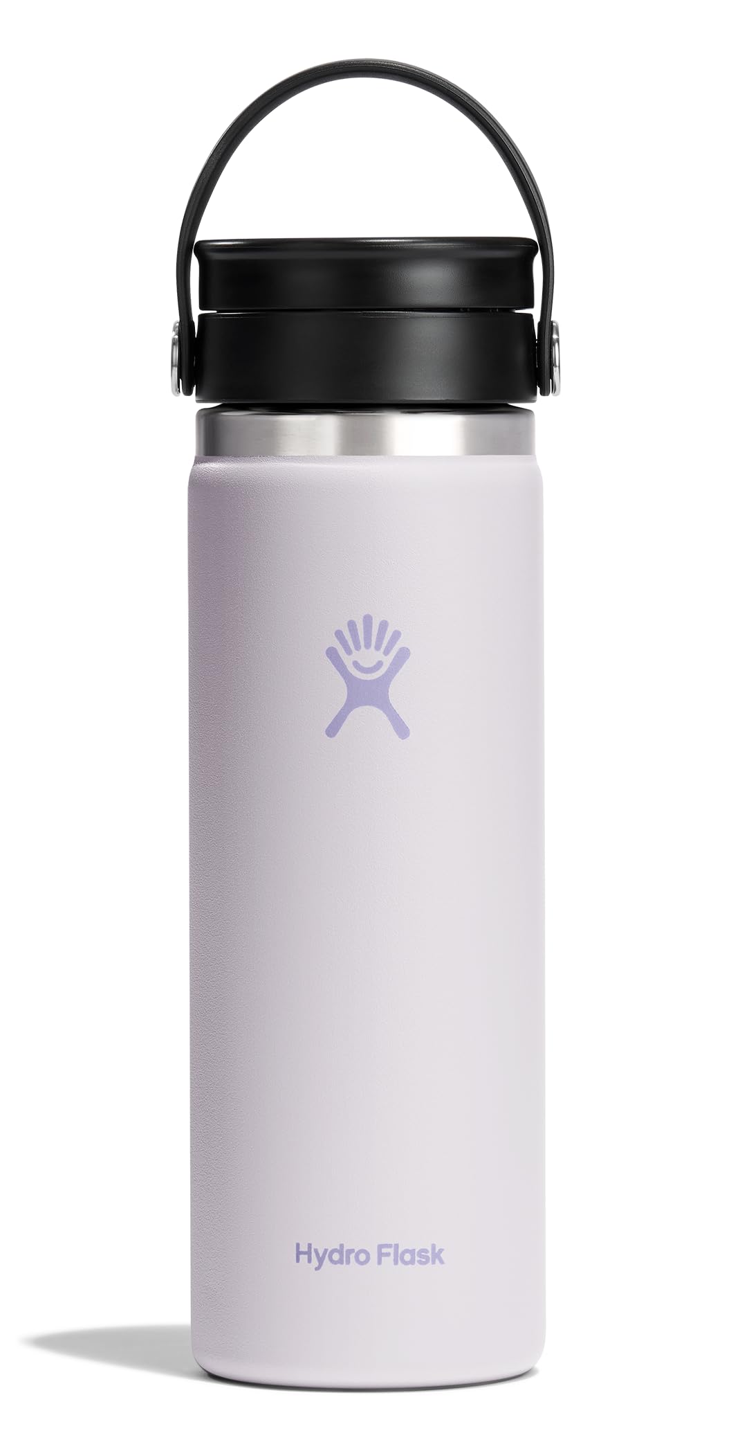 Hydro Flask Water Bottle - Insulated Stainless Steel - Wide Mouth Flex Sip Lid, Non Spill, Leakproof and Refillable in 16 Oz White