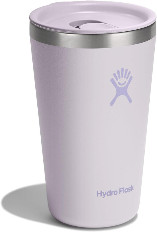 Hydro Flask All Around Tumbler Press-In Lid, Insulated Travel Mug, Stainless Steel Coffee Cup 16 Oz Cloud Pink