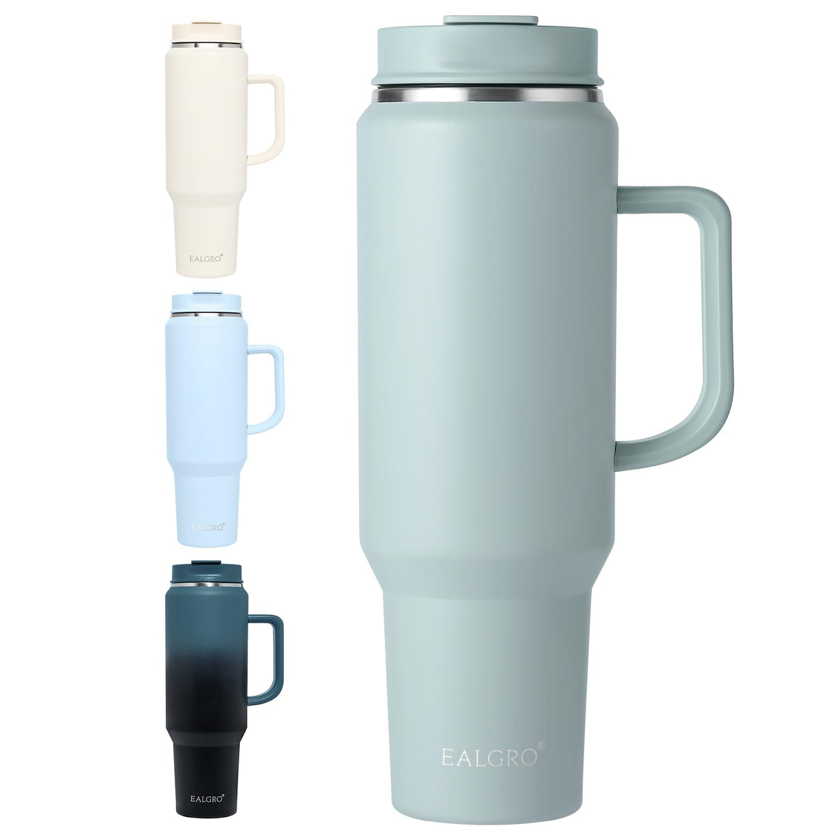 EALGRO 40 oz Tumbler with Handle, Insulated Tumblers with Lid and Straw