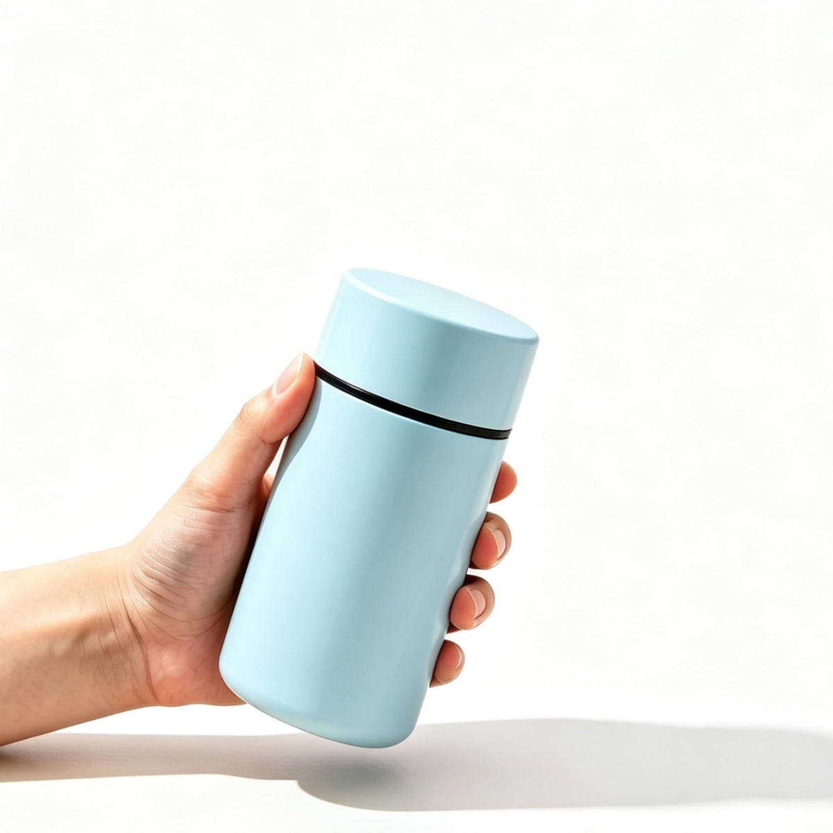 Mini Insulated Flask,Small Water Bottle 6.8oz, Pocket Size Portable Leak Proof Thermal Cup for Women Girls Outdoor,Travel Tumbler forTravel Coffee Tea Drinks (Blue)