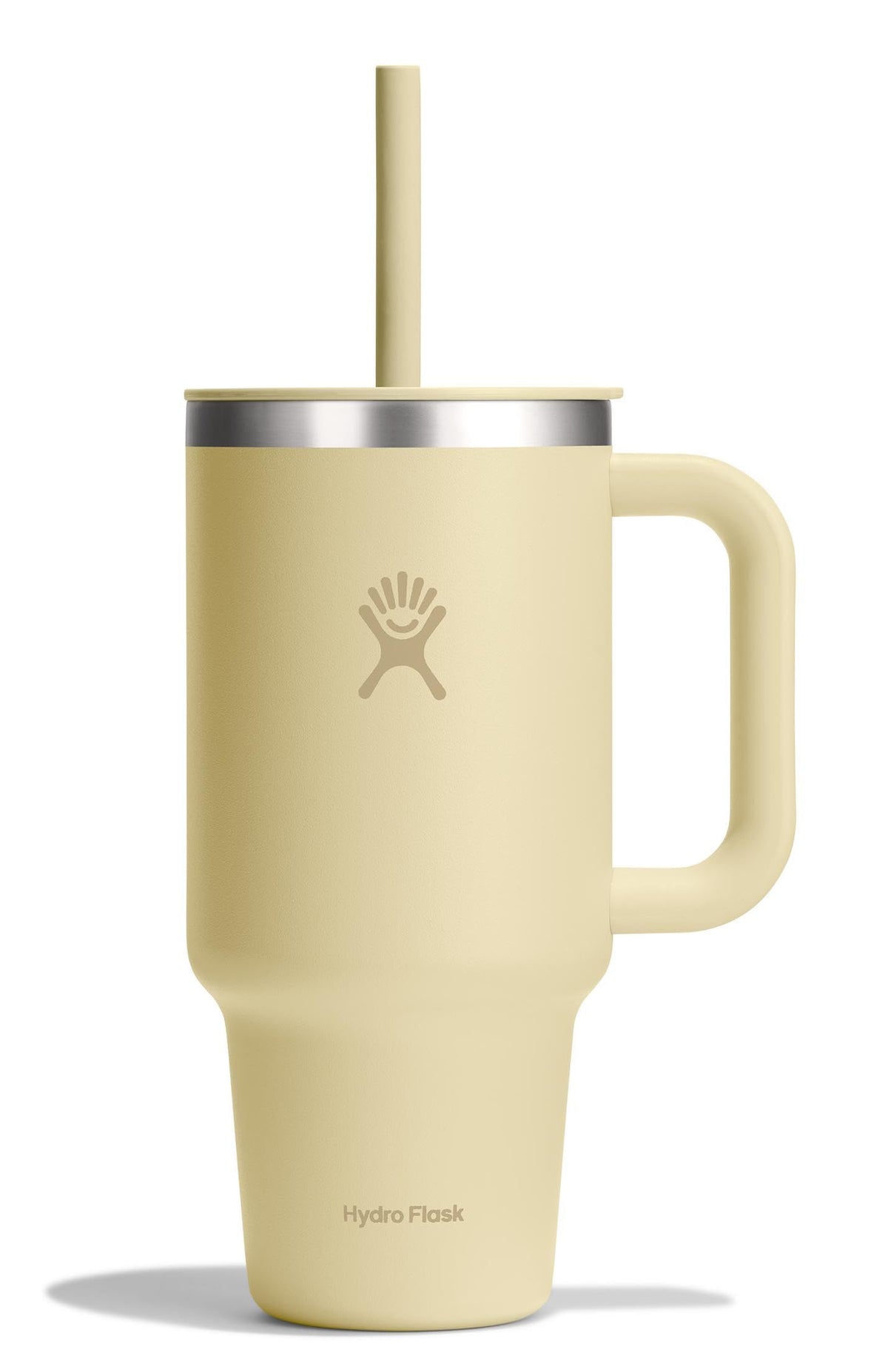 Hydro Flask Travel Tumbler with Handle, Lid and Straw - Insulated Stainless Steel in 40 Oz Trillium