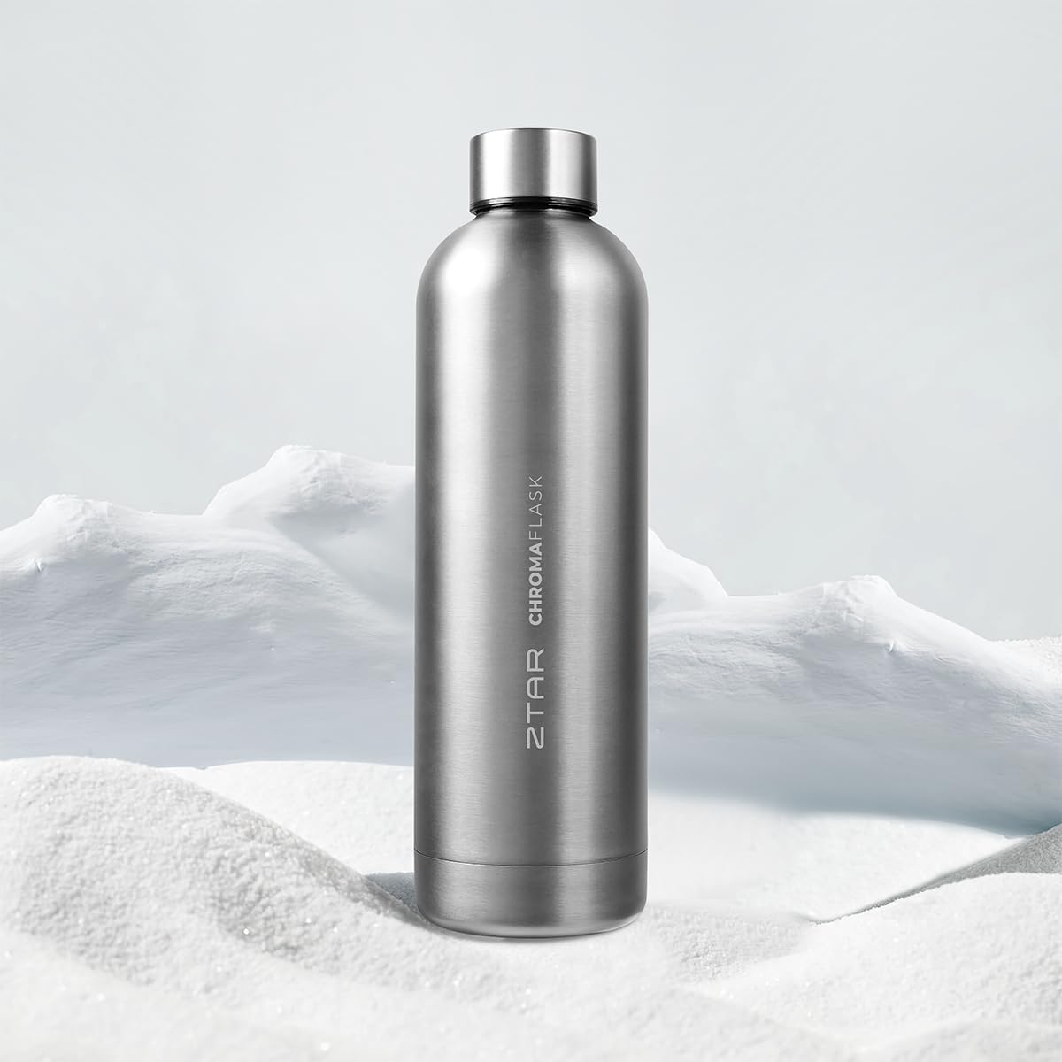 ZTAR Chroma Flask Insulated Stainless Steel Water Bottle – Leak-Proof, Keeps Drinks cool or warm, For Travel, Gym, and Office, Ideal Gift for Women, Men & Kids, 25oz (750ml) - Gray