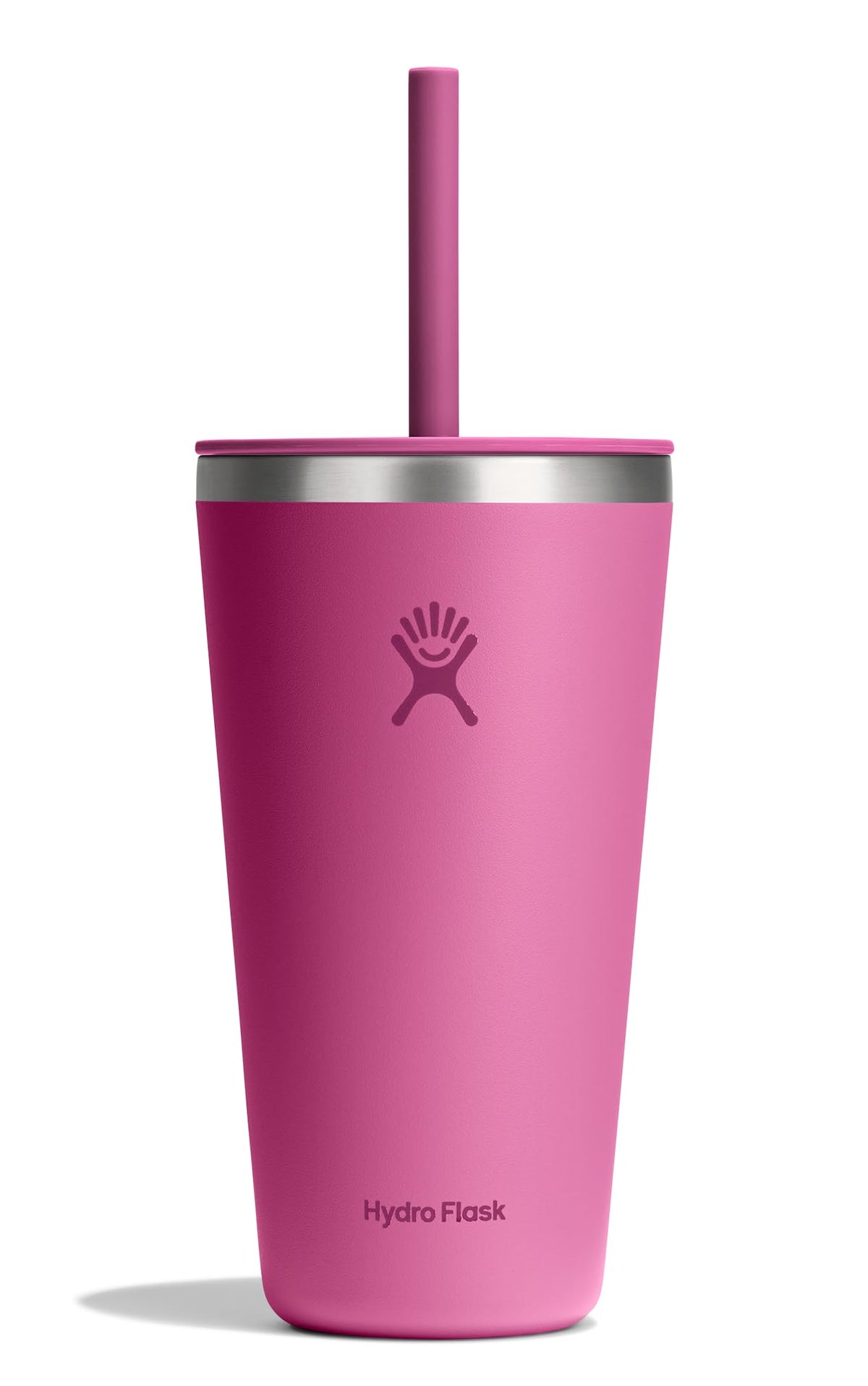 Hydro Flask All Around Tumbler Press-In Lid, Insulated Travel Mug, Stainless Steel Coffee Cup 16 Oz Cloud Pink