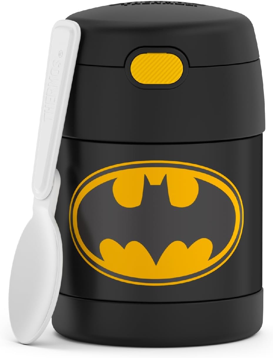 THERMOS FUNTAINER Kids Food Jar with Spoon, 10oz, Navy