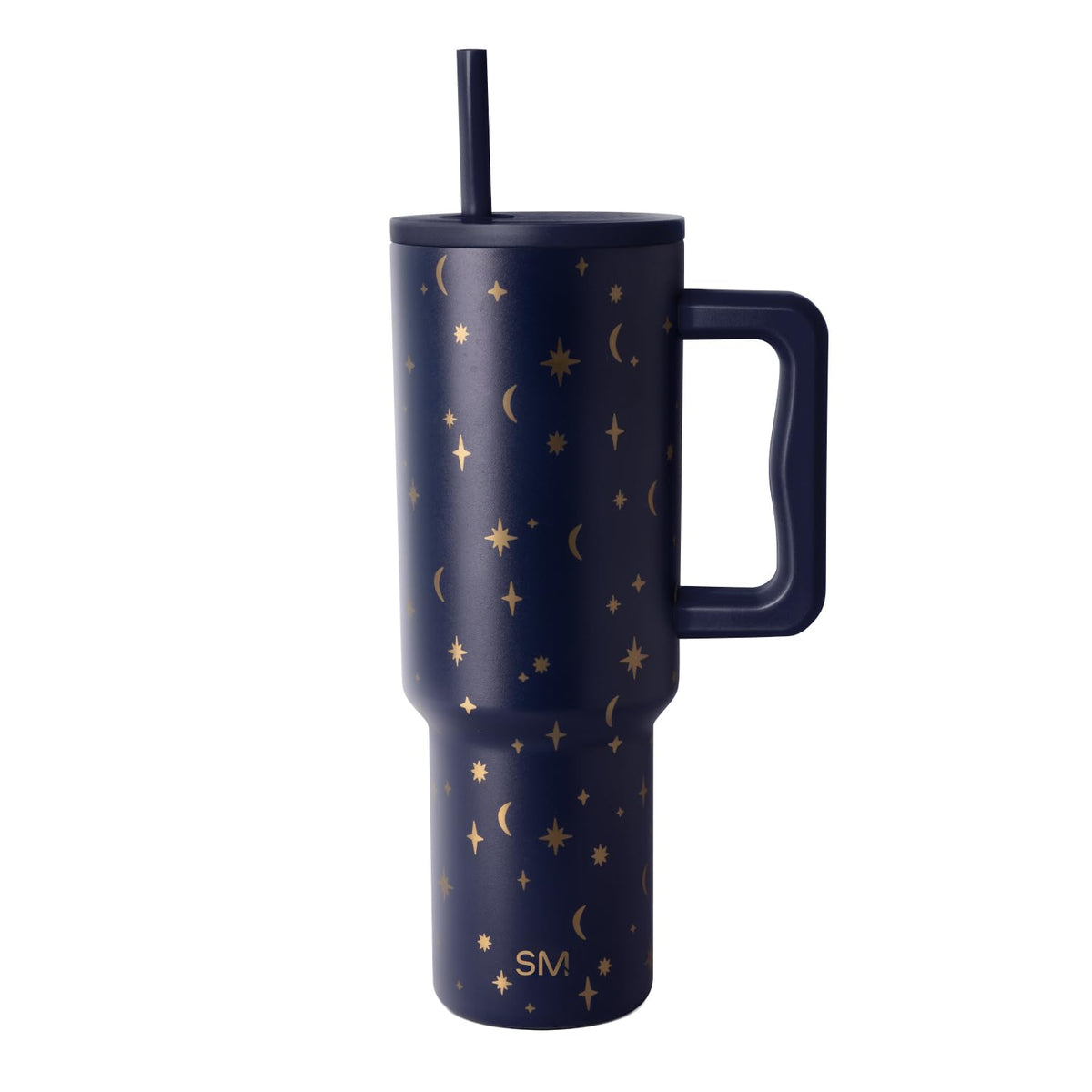 Simple Modern 40 oz Trek Tumbler with Handle and Straw Lid | Cup Holder Friendly Insulated Stainless Steel Travel Mug | Almond Birch
