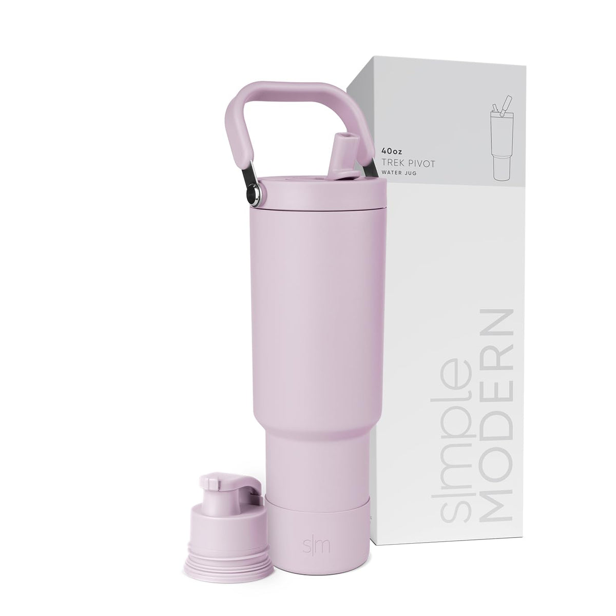 Simple Modern Tumbler with Handle, Water Jug | 40oz | Gray