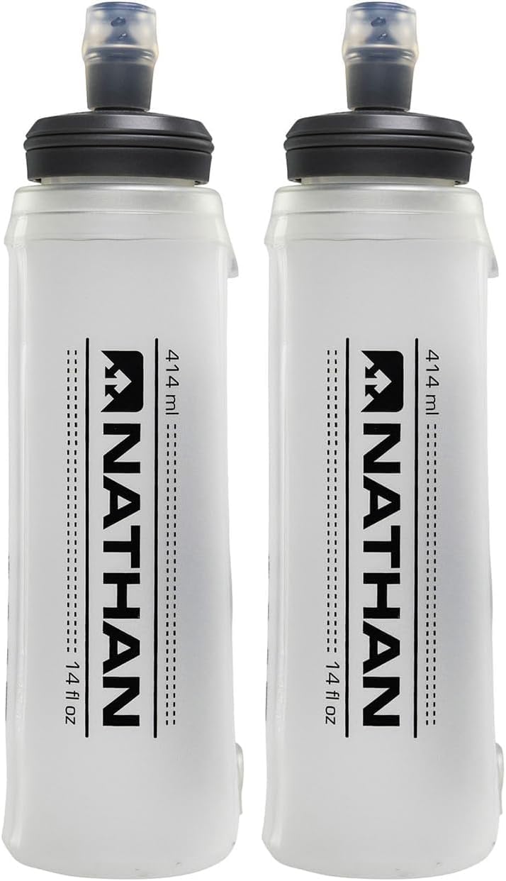 Nathan Insulated Soft Flask, Soft Flask Running Bottle, Hydration Insulated Water Bottle for Hiking, Walking, Exercise, Fits in Vests, 18oz