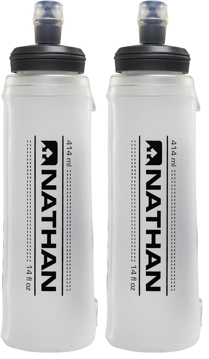 Nathan Insulated Soft Flask, Soft Flask Running Bottle, Hydration Insulated Water Bottle for Hiking, Walking, Exercise, Fits in Vests, 18oz
