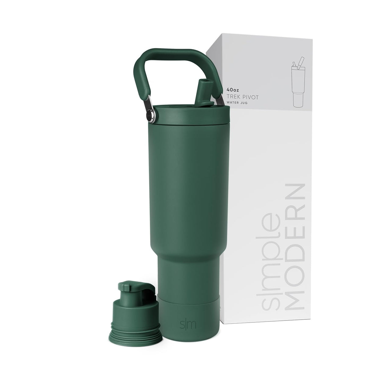 Simple Modern Tumbler with Handle, Water Jug | 40oz | Gray