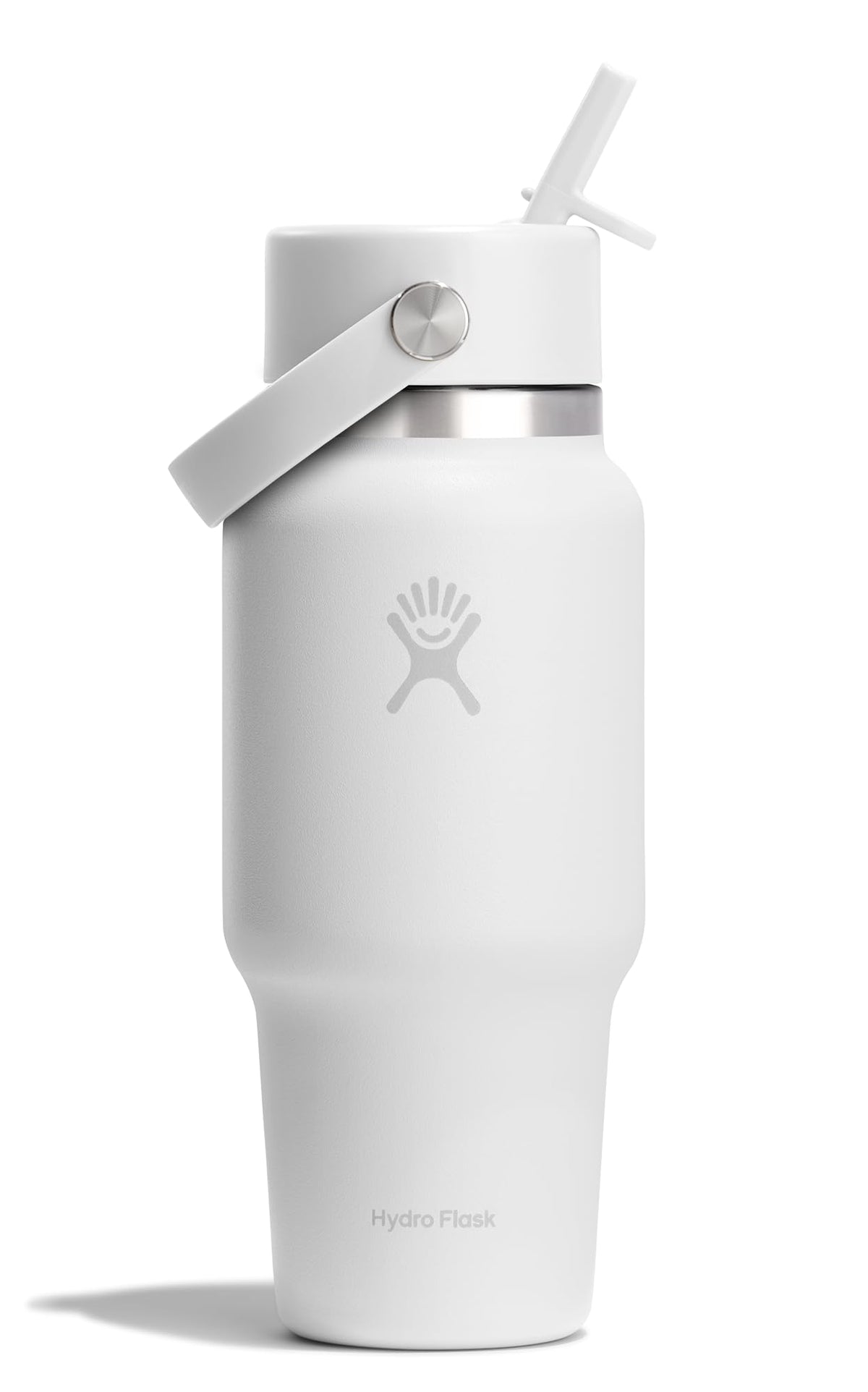 Hydro Flask Travel Water Bottle - Insulated Stainless Steel - Wide Straw Lid, Non Spill, Leakproof in 32 Oz Sandpiper