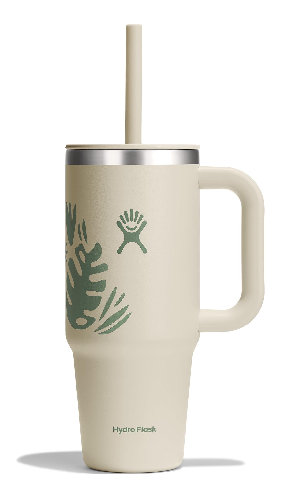 Hydro Flask Travel Tumbler with Handle, Lid and Straw - Insulated Stainless Steel in 40 Oz Trillium