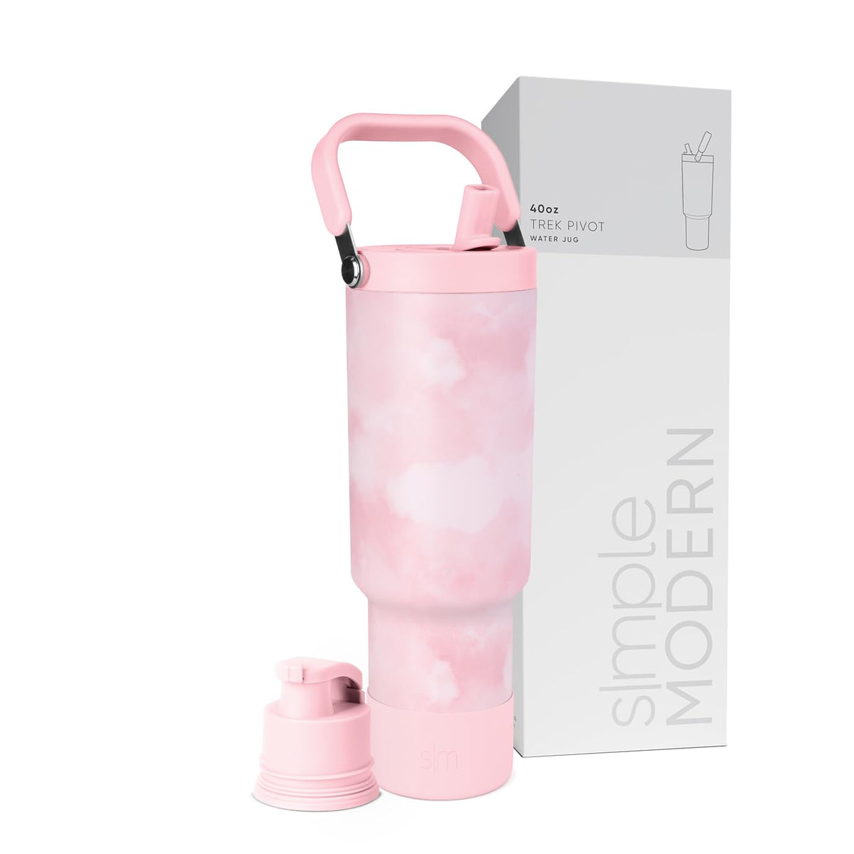 Simple Modern Tumbler with Handle, Water Jug | 40oz | Gray