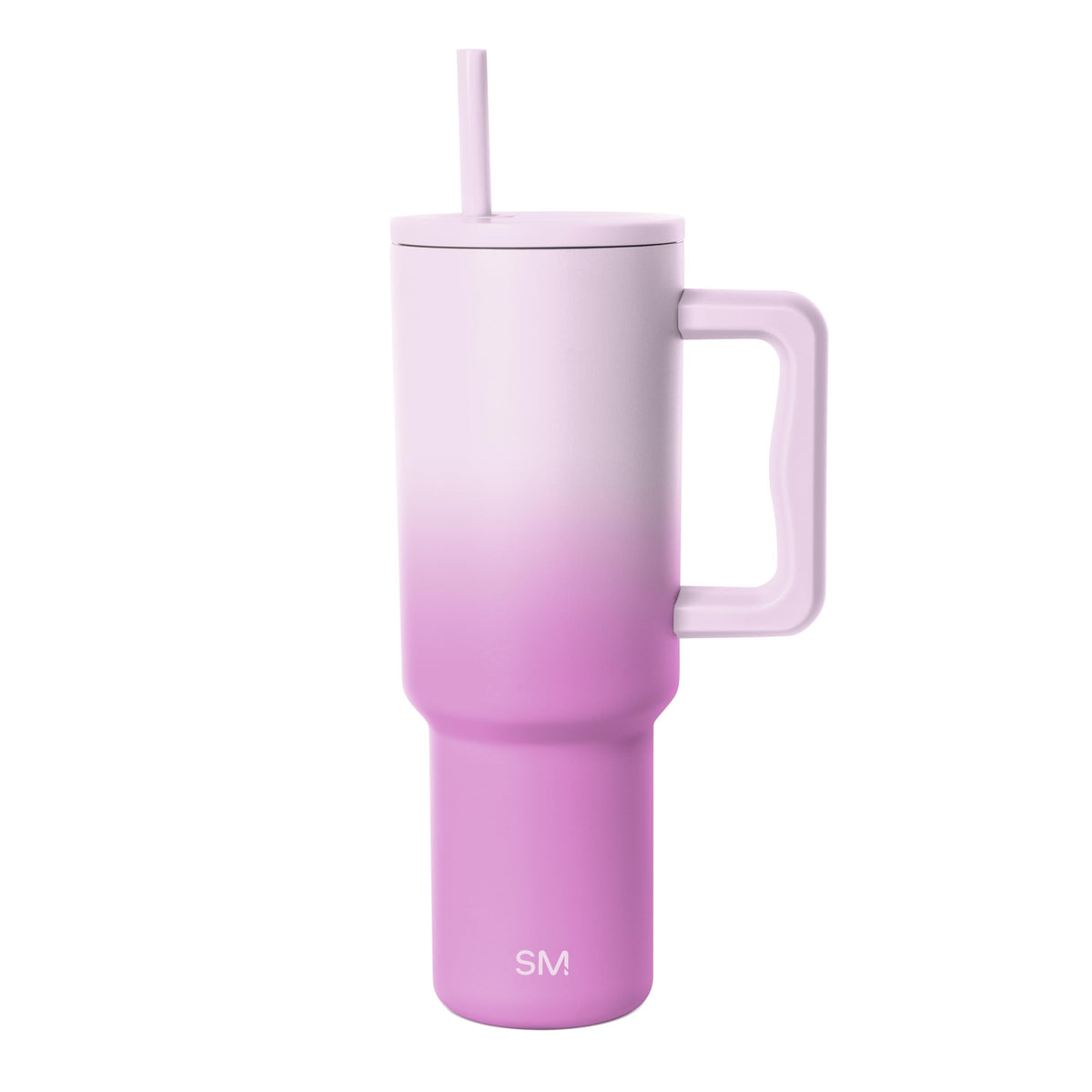 Simple Modern 40 oz Trek Tumbler with Handle and Straw Lid | Cup Holder Friendly Insulated Stainless Steel Travel Mug | Almond Birch