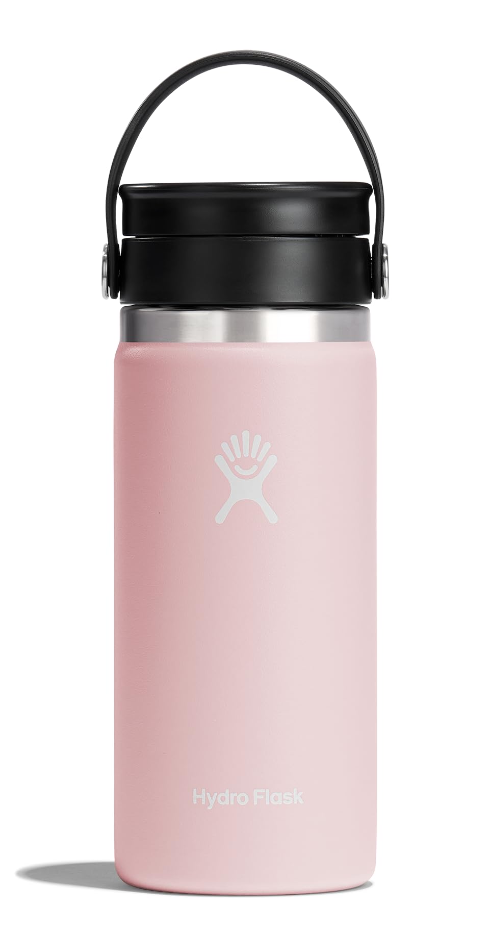 Hydro Flask Water Bottle - Insulated Stainless Steel - Wide Mouth Flex Sip Lid, Non Spill, Leakproof and Refillable in 16 Oz White