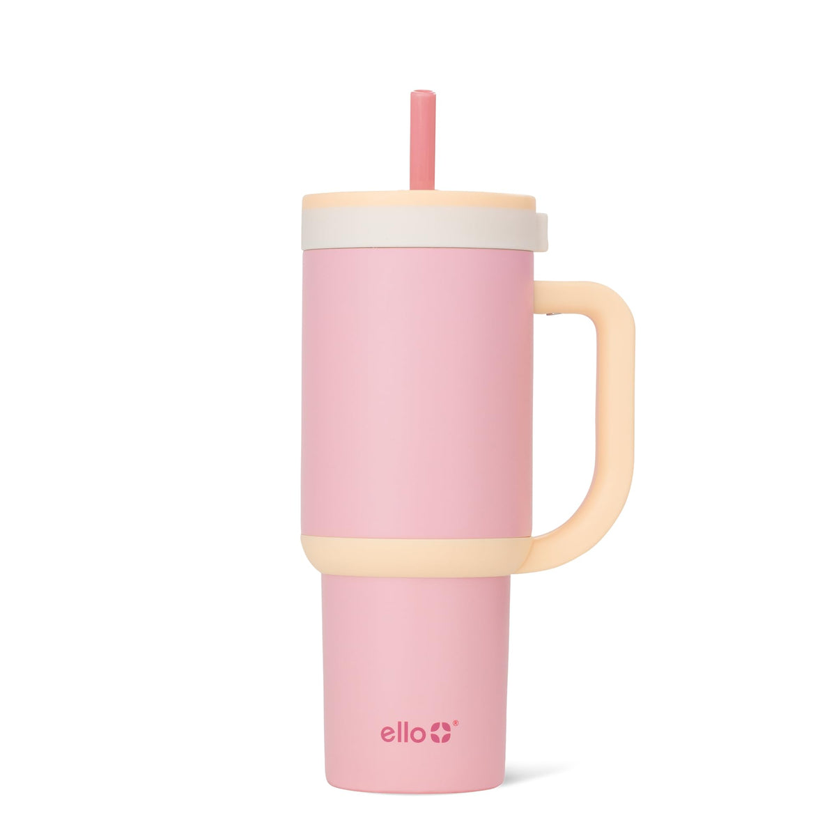 Ello Oasis 30oz Insulated Stainless Steel Tumbler with Straw, Daisies