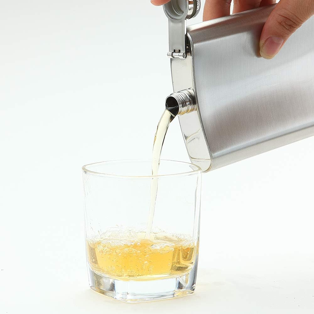 Solid Flasks Stainless Steel Flask & Funnel Set, 8 oz