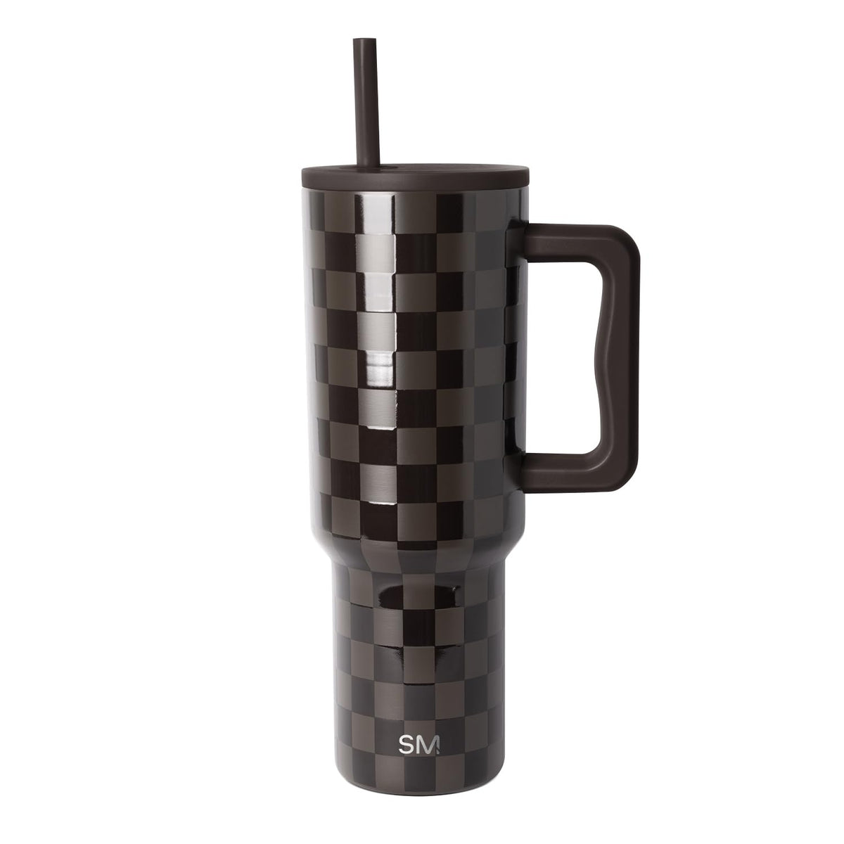 Simple Modern 40 oz Trek Tumbler with Handle and Straw Lid | Cup Holder Friendly Insulated Stainless Steel Travel Mug | Almond Birch