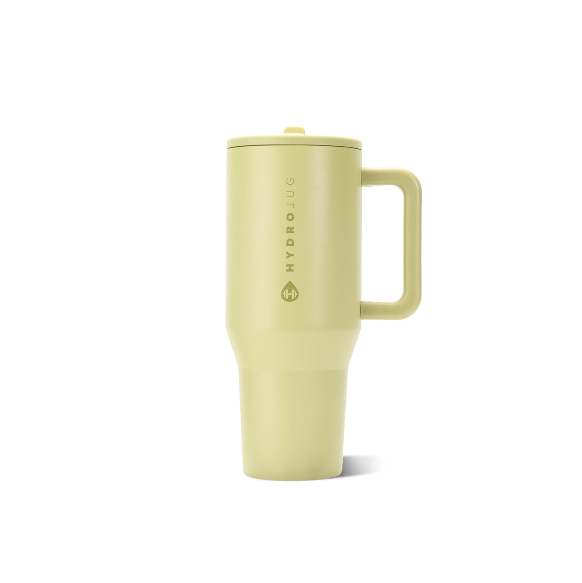 HydroJug Traveler 32oz, Insulated Tumbler with Handle & Straw, Cream