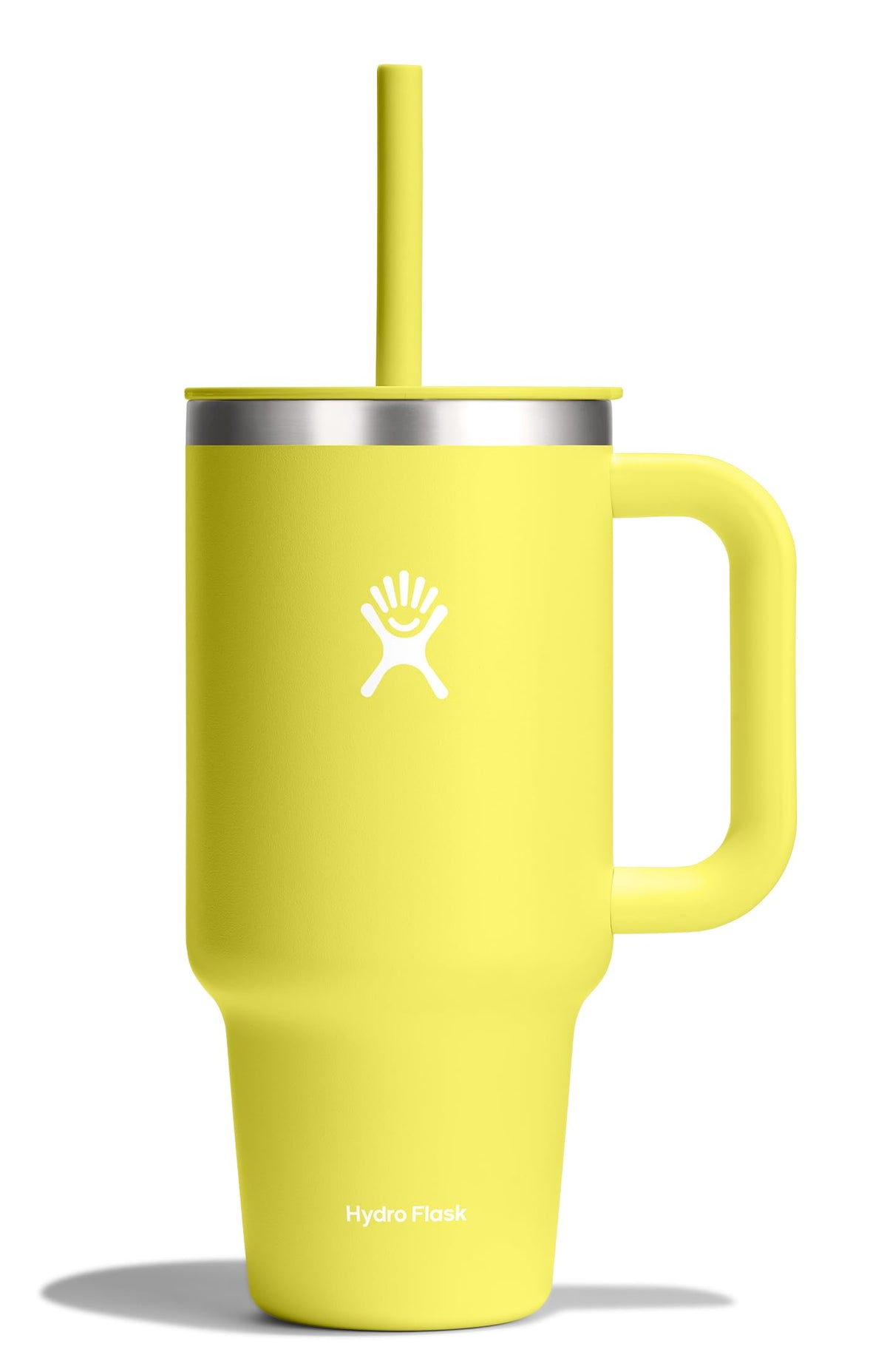 Hydro Flask Travel Tumbler with Handle, Lid and Straw - Insulated Stainless Steel in 40 Oz Trillium