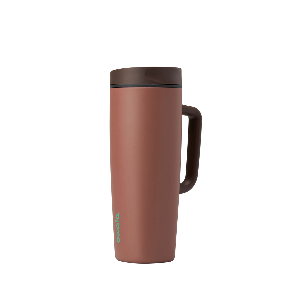 Owala SmoothSip Slider Insulated Stainless Steel Coffee Tumbler, Reusable Iced Coffee Cup, Hot Coffee Travel Mug, BPA Free 12 oz, Pink (Pucker Up)