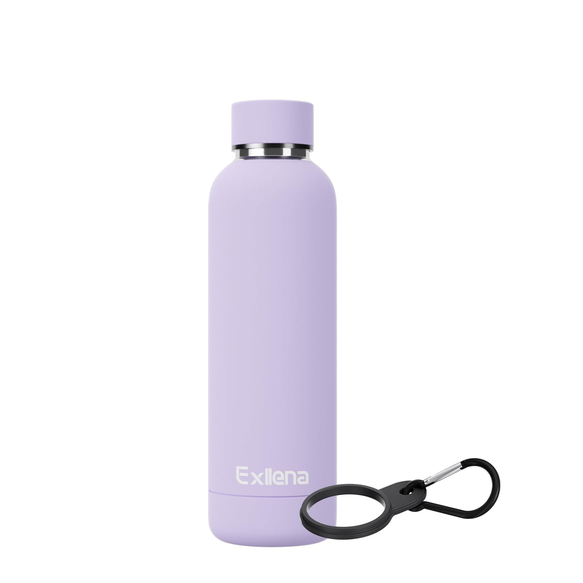 Exllena Small Water Bottle 12oz with Clip, Double Wall Stainless Steel Vacuum Small Insulated Water Bottle Keeps Drinks Cold 24 Hrs/Hot 12 Hrs for Kids Handbag School BPA Free (Mint)