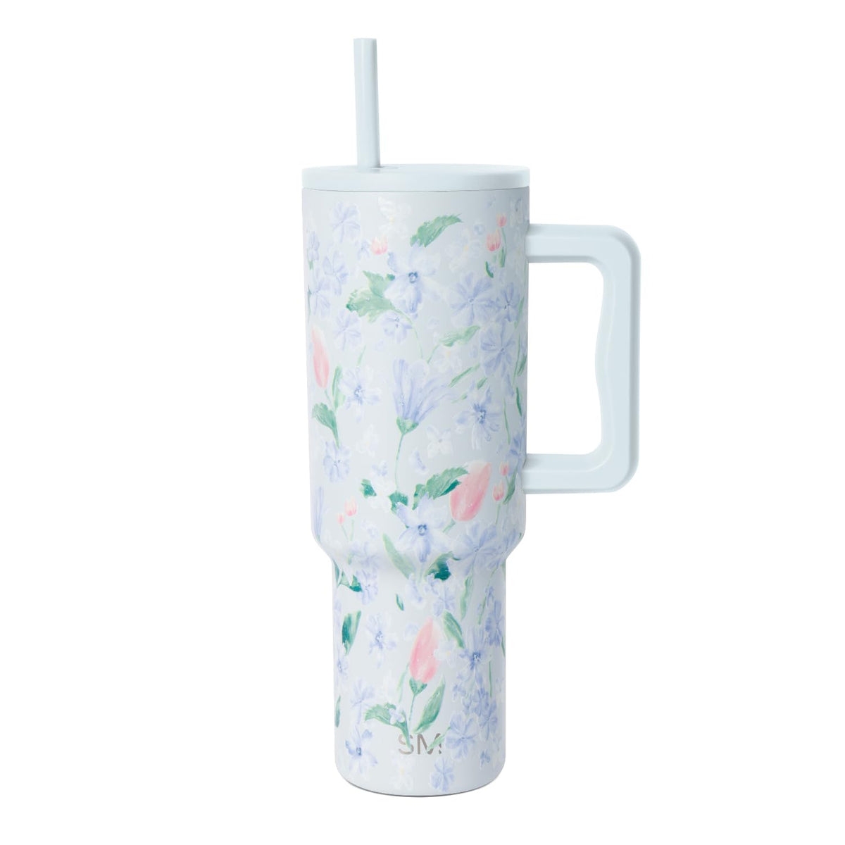 Simple Modern 40 oz Trek Tumbler with Handle and Straw Lid | Cup Holder Friendly Insulated Stainless Steel Travel Mug | Almond Birch