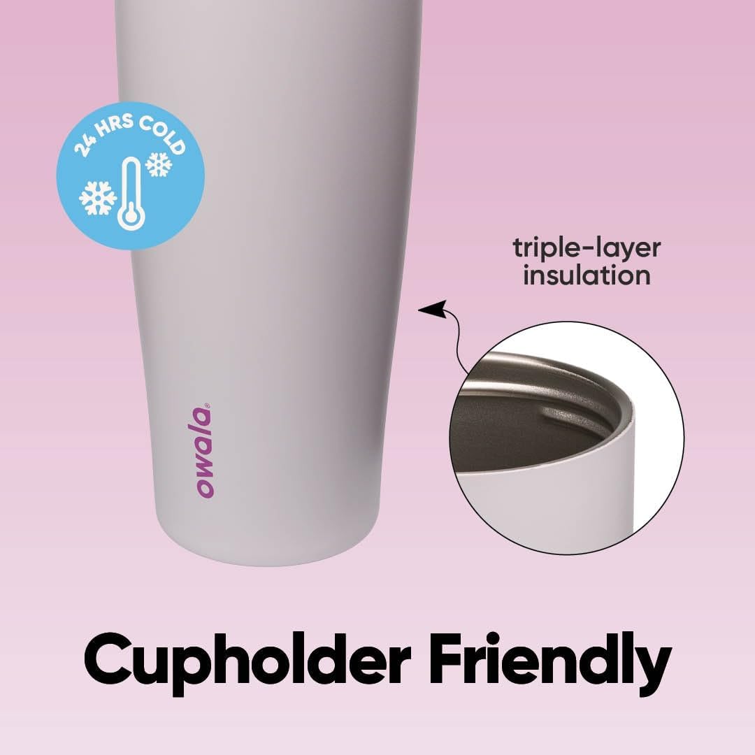 Owala FreeSip Tumbler Stainless Steel Water Bottle 40 oz Dreamy Field
