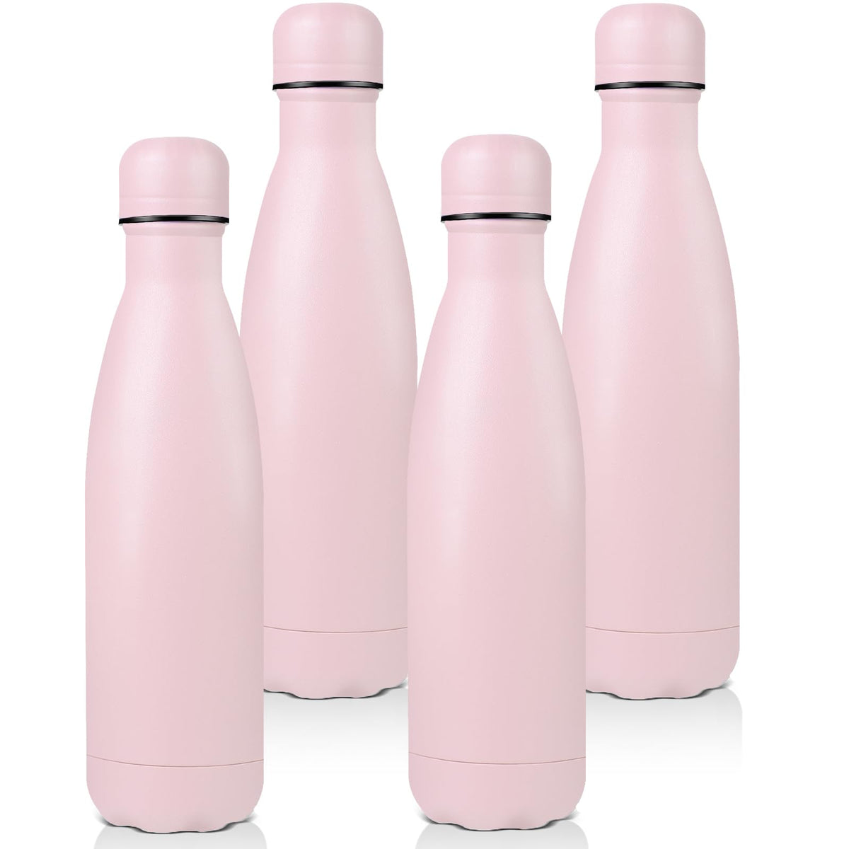 Volhoply 17oz Insulated Stainless Steel Water Bottle（Silver,1 Pack)