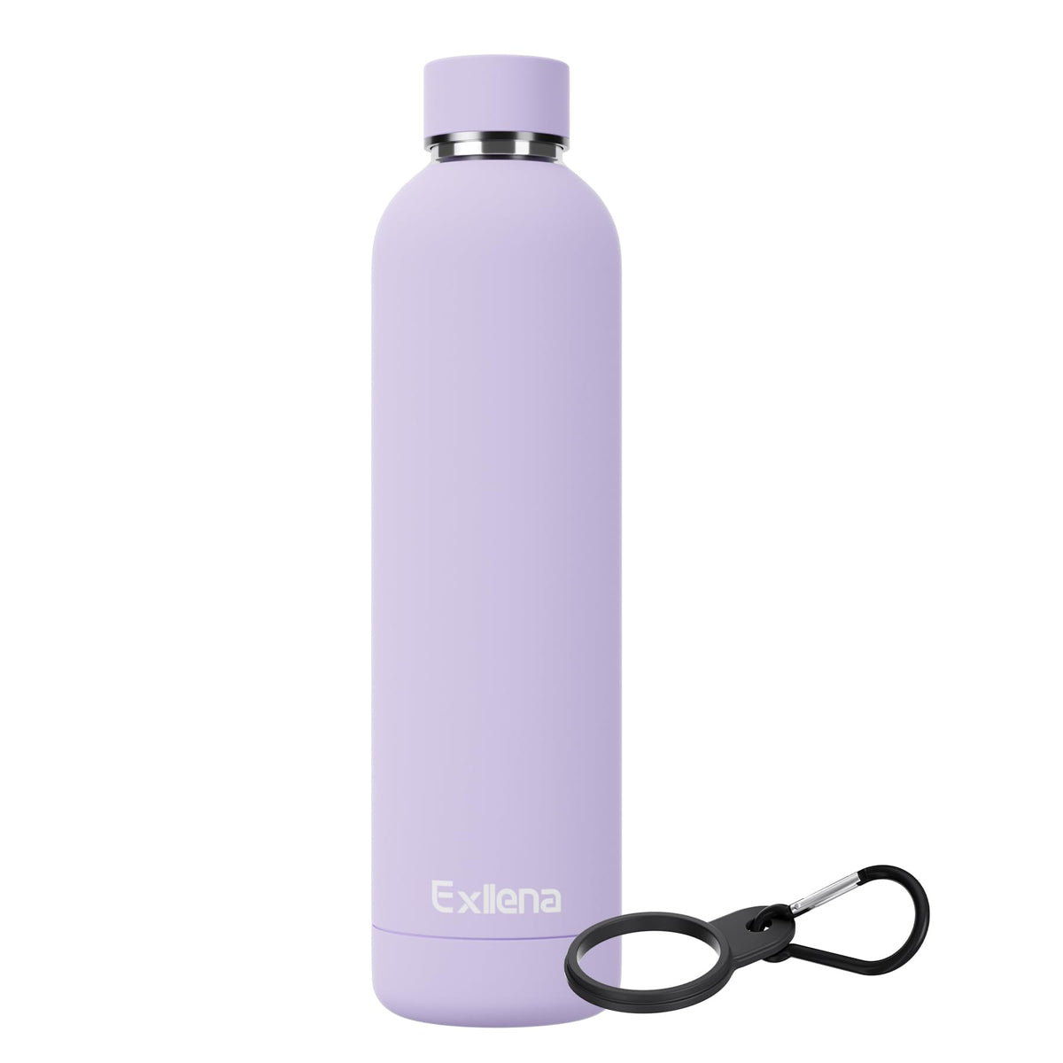 Exllena Small Water Bottle 12oz with Clip, Double Wall Stainless Steel Vacuum Small Insulated Water Bottle Keeps Drinks Cold 24 Hrs/Hot 12 Hrs for Kids Handbag School BPA Free (Mint)
