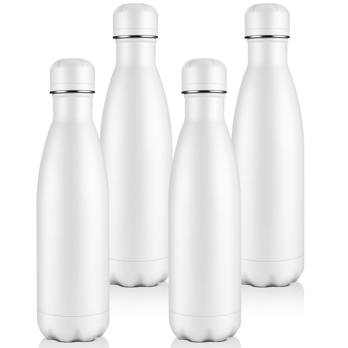 Volhoply 17oz Insulated Stainless Steel Water Bottle（Silver,1 Pack)