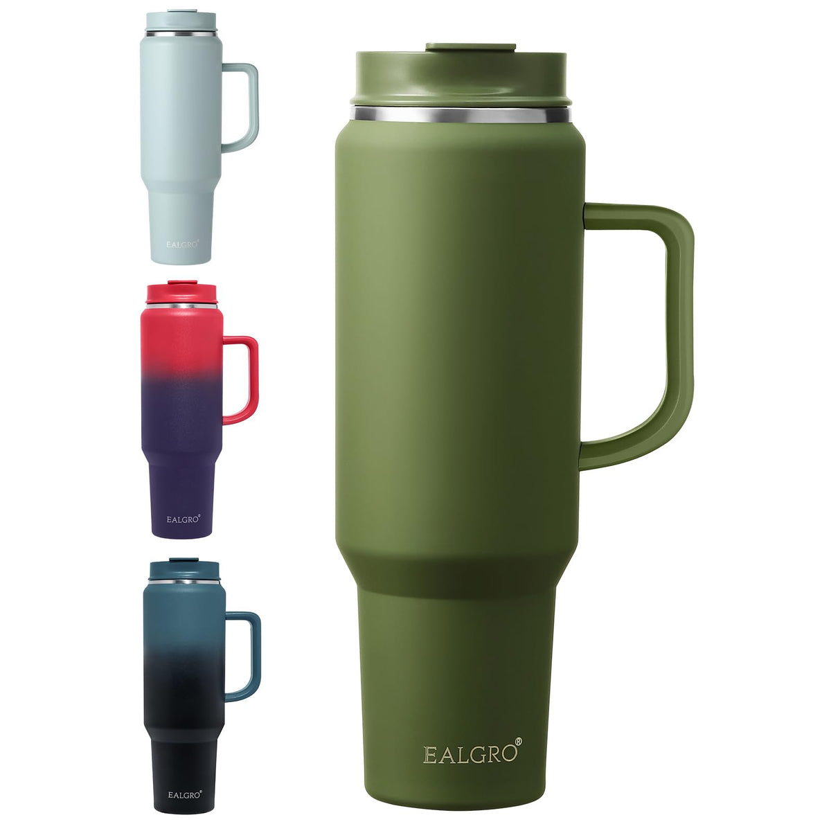 EALGRO 40 oz Tumbler with Handle, Insulated Tumblers with Lid and Straw
