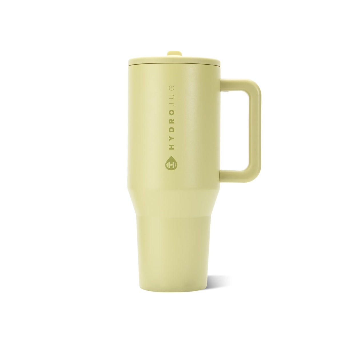 HydroJug Traveler 32oz, Insulated Tumbler with Handle & Straw, Cream