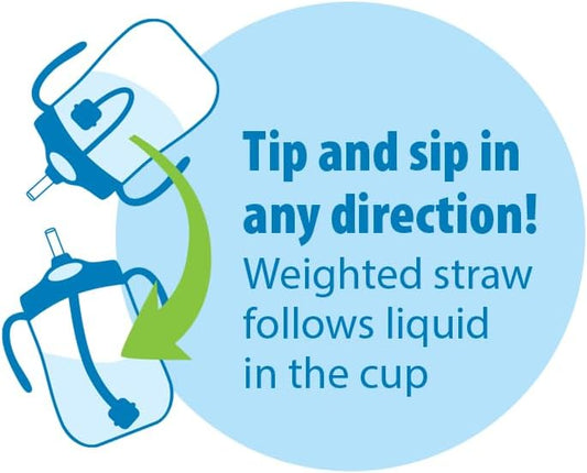 Dr. Brown's Milestones Baby's First Straw Cup, Blue & Yellow, 2-Pack
