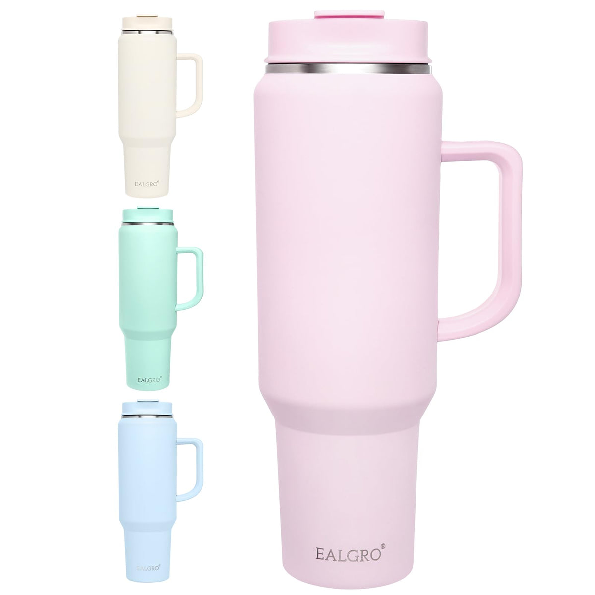 EALGRO 40 oz Tumbler with Handle, Insulated Tumblers with Lid and Straw