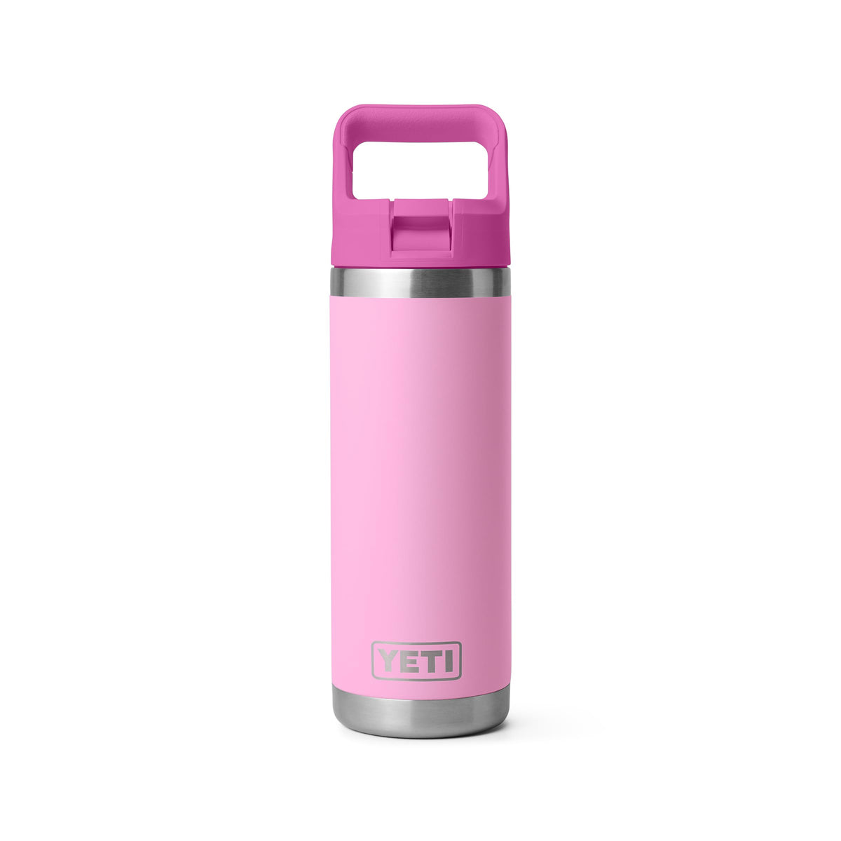 YETI Rambler 18 oz Bottle, Vacuum Insulated, Stainless Steel with Straw Cap, Navy