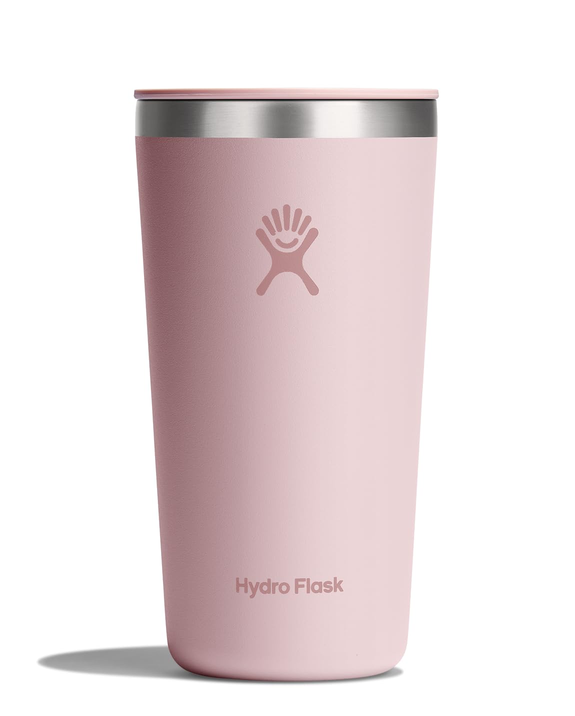 Hydro Flask All Around Tumbler Press-In Lid, Insulated Travel Mug, Stainless Steel Coffee Cup 16 Oz Cloud Pink