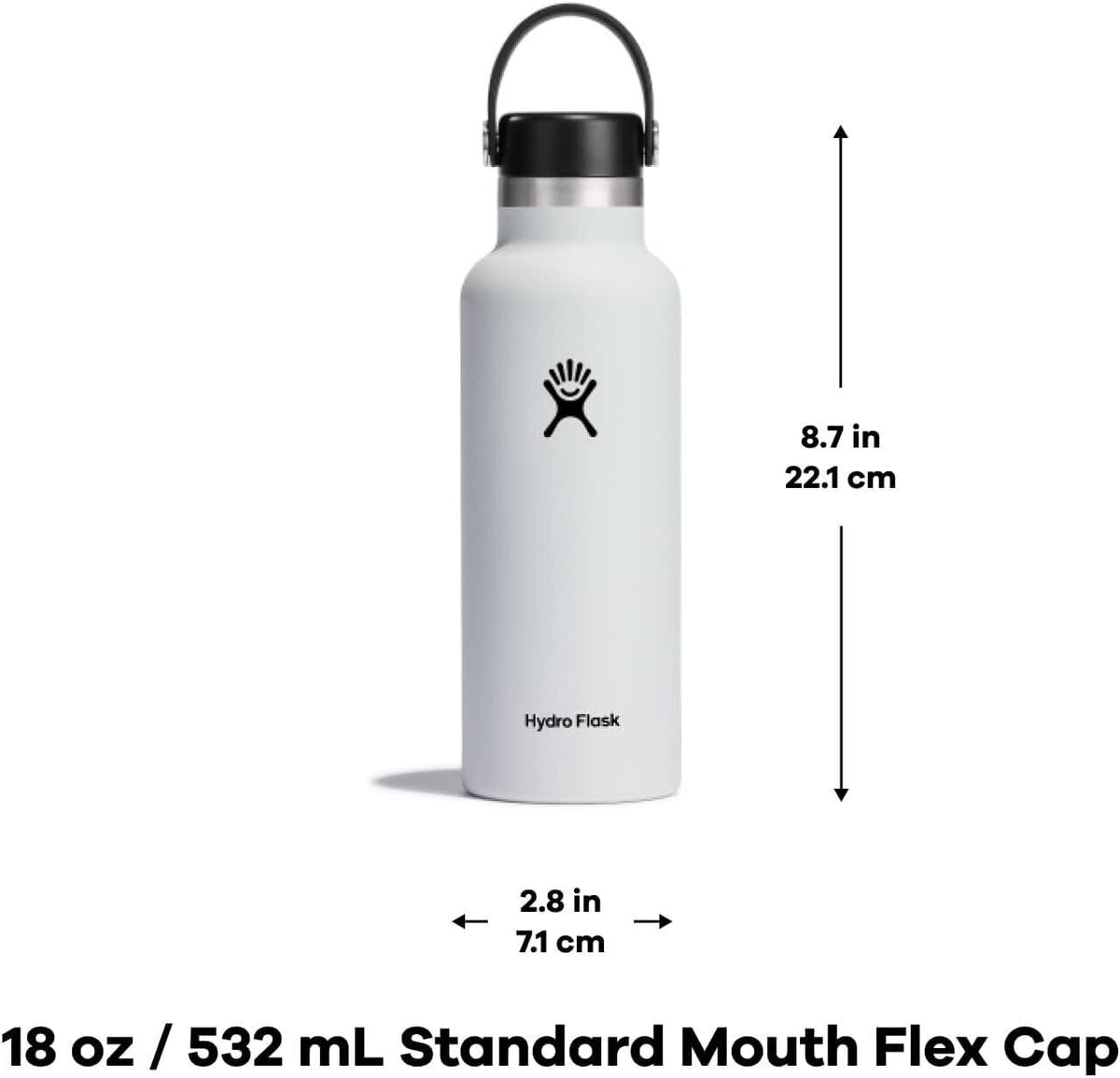 Hydro Flask Standard Flex Cap White 18 Oz