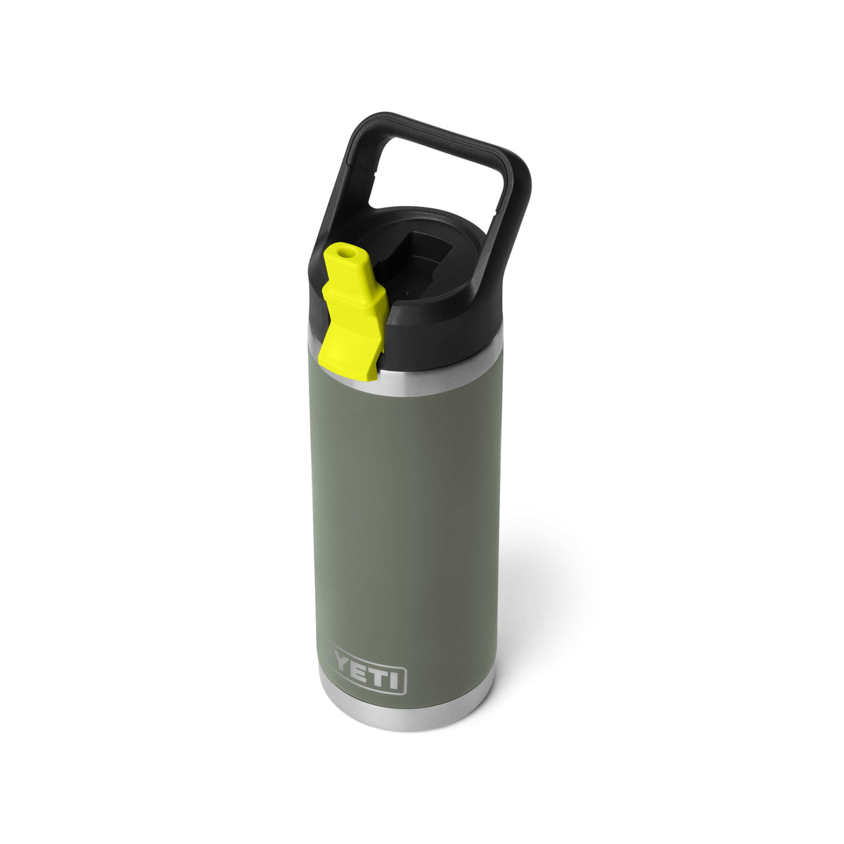 YETI Rambler 18 oz Bottle, Vacuum Insulated, Stainless Steel with Straw Cap, Navy