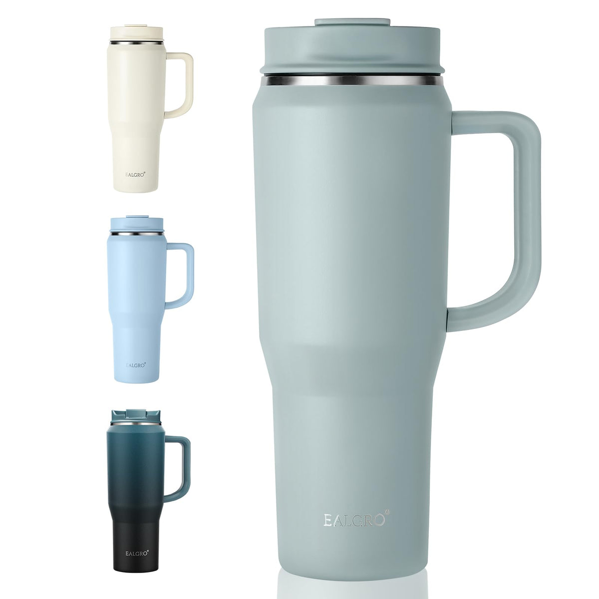 EALGRO 40 oz Tumbler with Handle, Insulated Tumblers with Lid and Straw