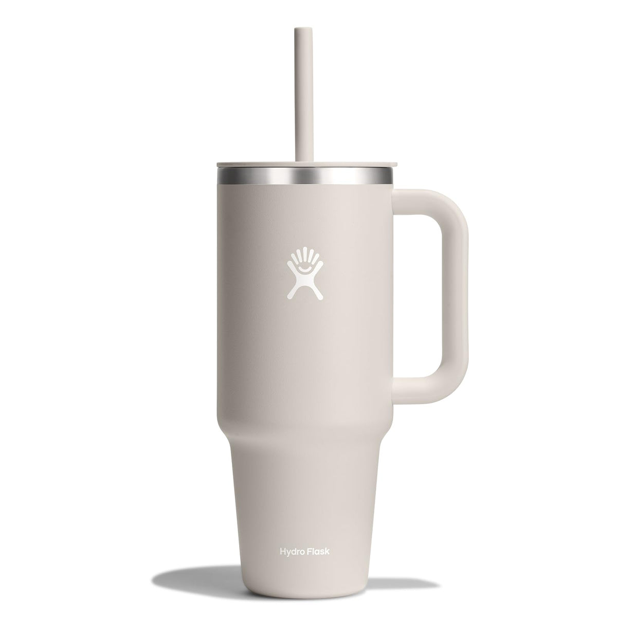 Hydro Flask Travel Tumbler with Handle, Lid and Straw - Insulated Stainless Steel in 40 Oz Trillium