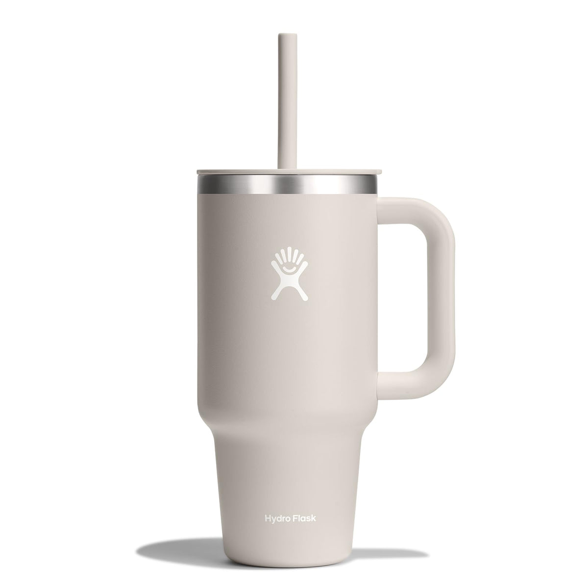 Hydro Flask Travel Tumbler with Handle, Lid and Straw - Insulated Stainless Steel in 40 Oz Trillium