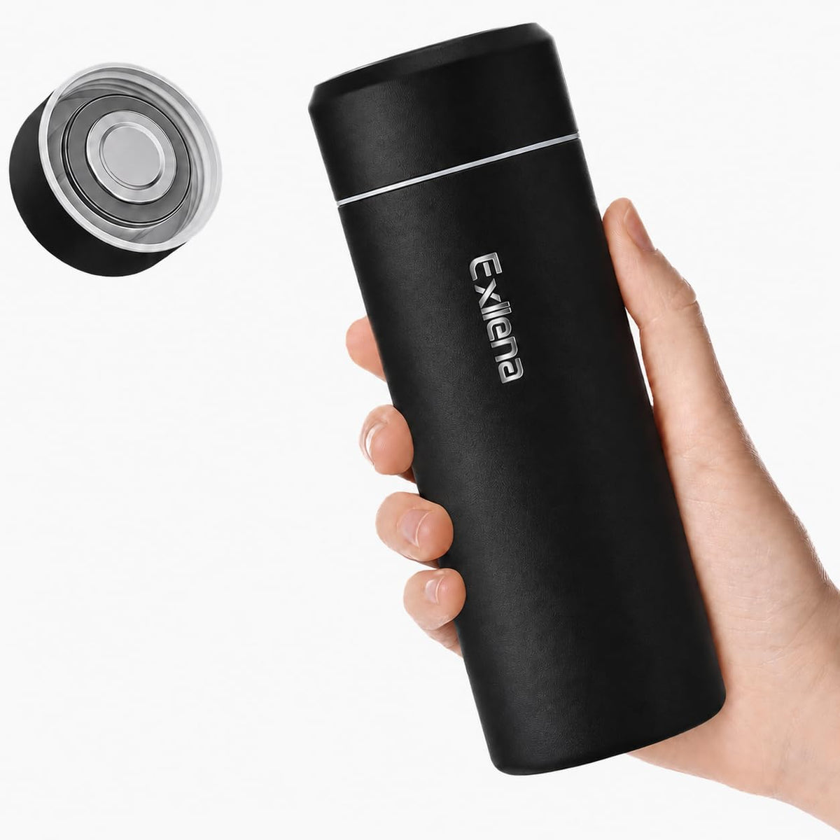 【Upgraded】Exllena Small Insulated Water Bottle 8 oz/250ml– Mini Insulated Water Bottle for Hot & Cold Drinks, Perfect Small Flask for Travel, Purse...(Lake Blue)