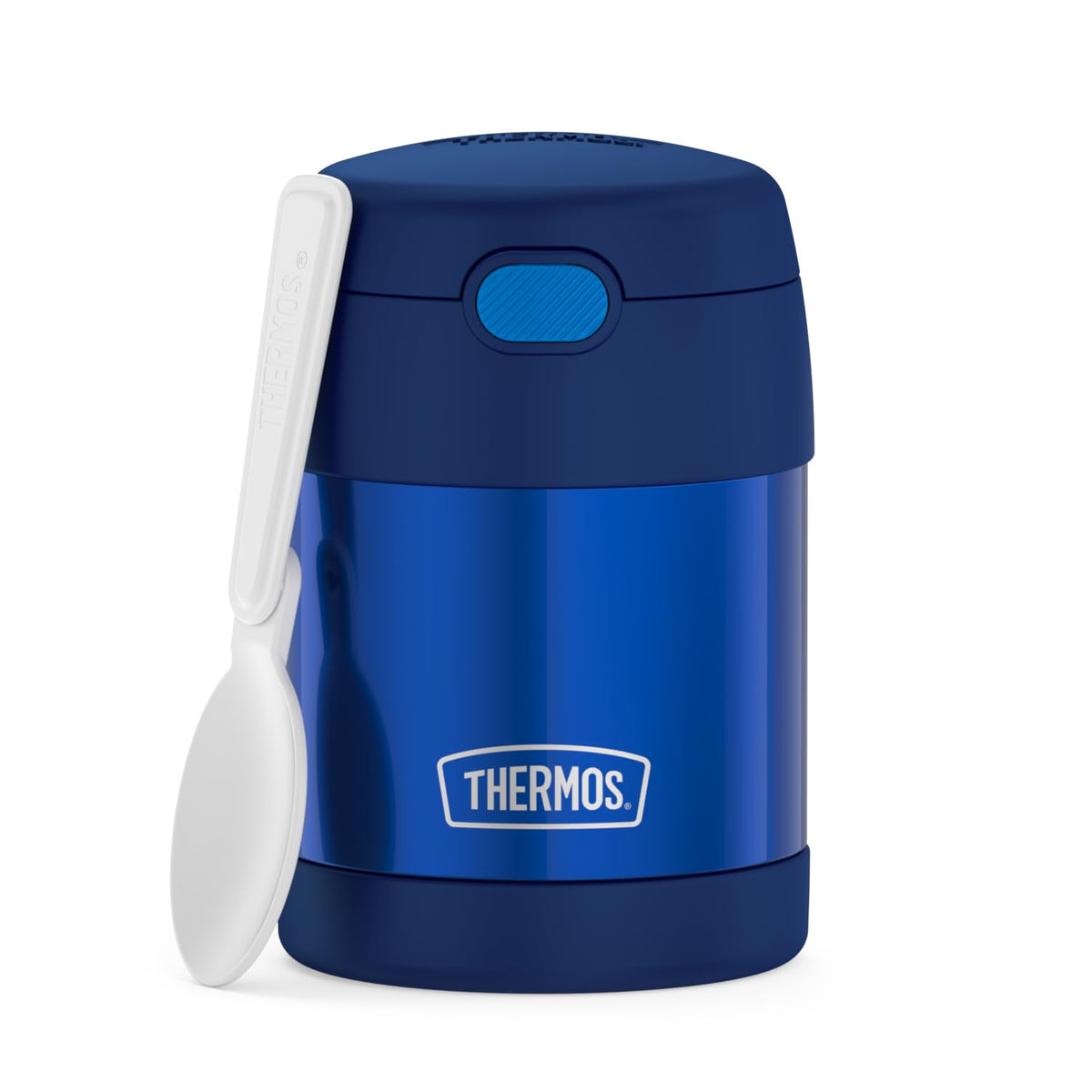 THERMOS FUNTAINER Kids Food Jar with Spoon, 10oz, Navy