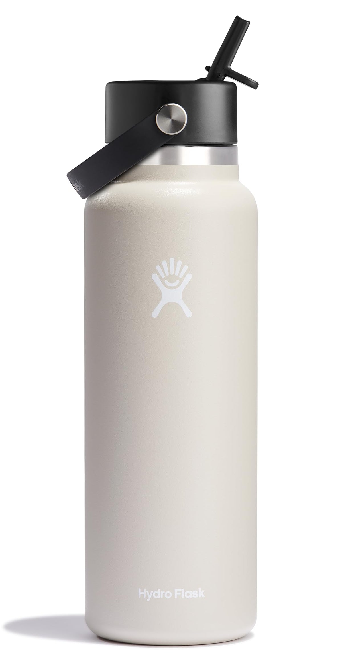 Hydro Flask Water Bottle - Insulated Stainless Steel - Wide Mouth Flex Straw Lid, Non Spill, Leakproof and Refillable in 32 Oz Botanical Bliss Agave