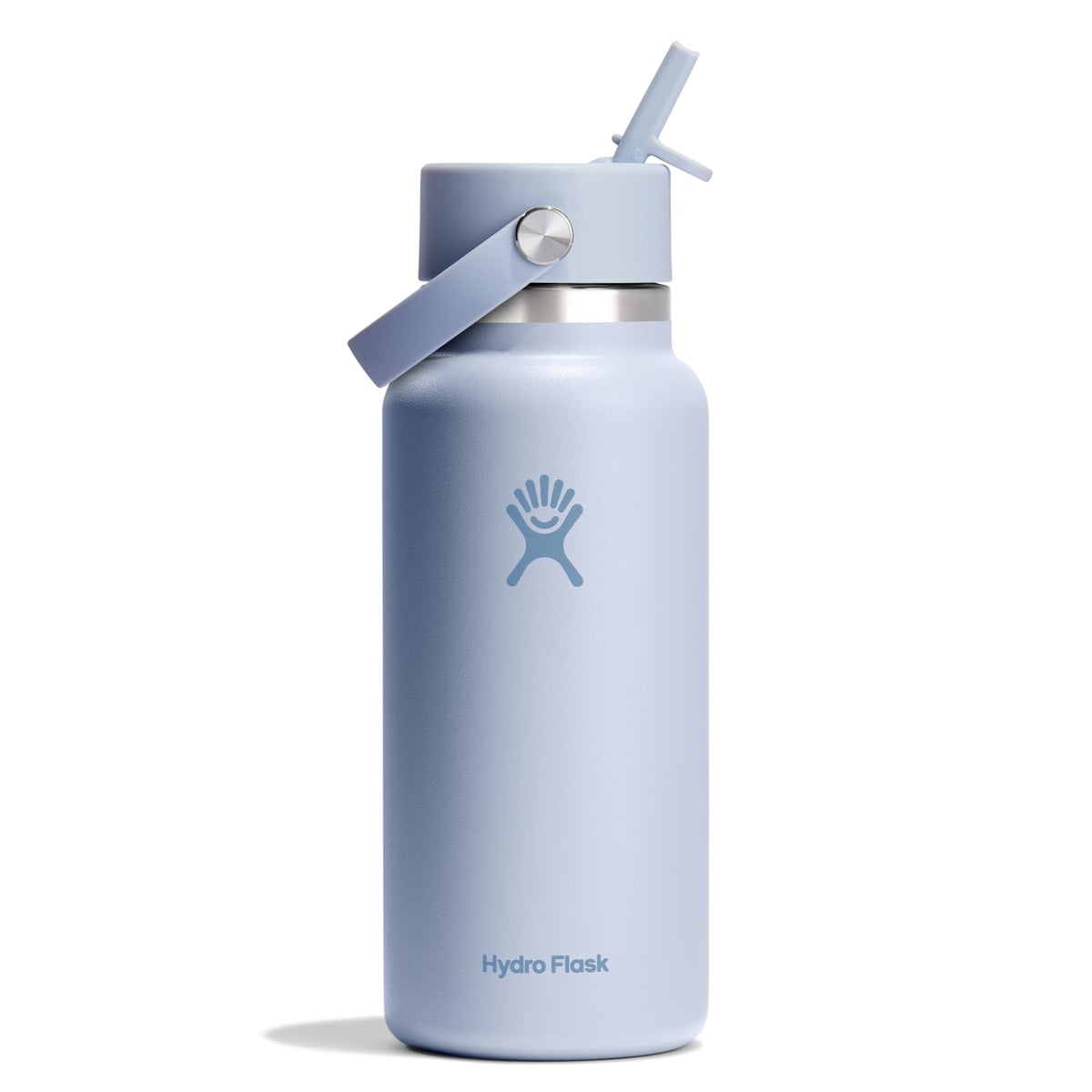 Hydro Flask Water Bottle - Insulated Stainless Steel - Wide Mouth Flex Straw Lid, Non Spill, Leakproof and Refillable in 32 Oz Botanical Bliss Agave