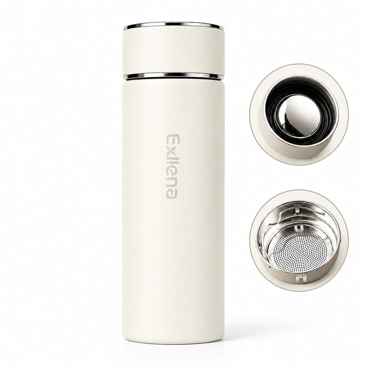 【Upgraded】Exllena Small Insulated Water Bottle 8 oz/250ml– Mini Insulated Water Bottle for Hot & Cold Drinks, Perfect Small Flask for Travel, Purse...(Lake Blue)