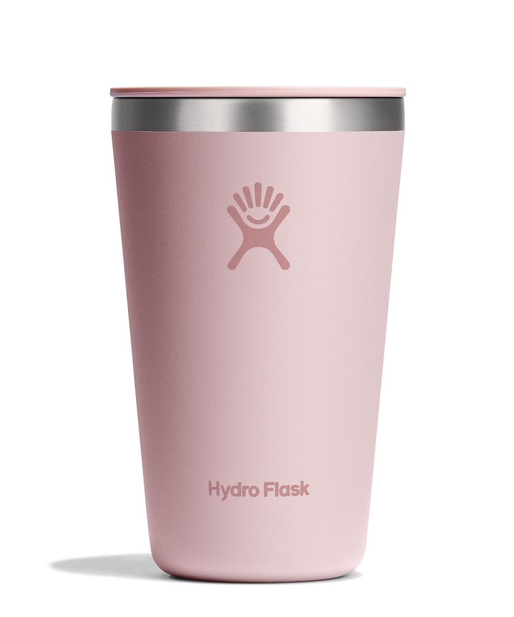 Hydro Flask All Around Tumbler Press-In Lid, Insulated Travel Mug, Stainless Steel Coffee Cup 16 Oz Cloud Pink