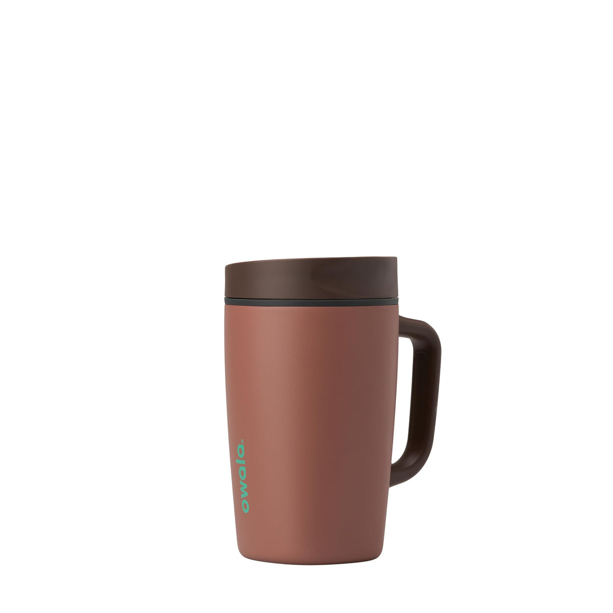 Owala SmoothSip Slider Insulated Stainless Steel Coffee Tumbler, Reusable Iced Coffee Cup, Hot Coffee Travel Mug, BPA Free 12 oz, Pink (Pucker Up)