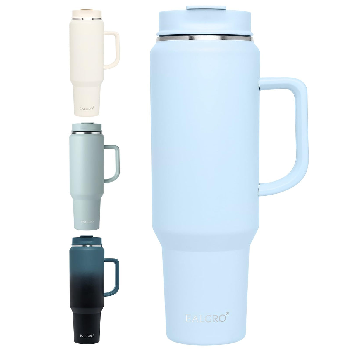 EALGRO 40 oz Tumbler with Handle, Insulated Tumblers with Lid and Straw